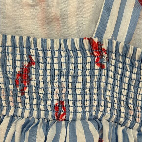 Tommy Bahama Girl’s Striped Dress with Red Lobster Print and Bow, Size 6 - Picture 10 of 12